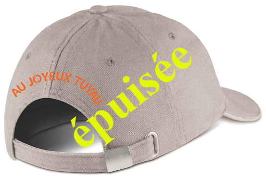 Casquette beige verso